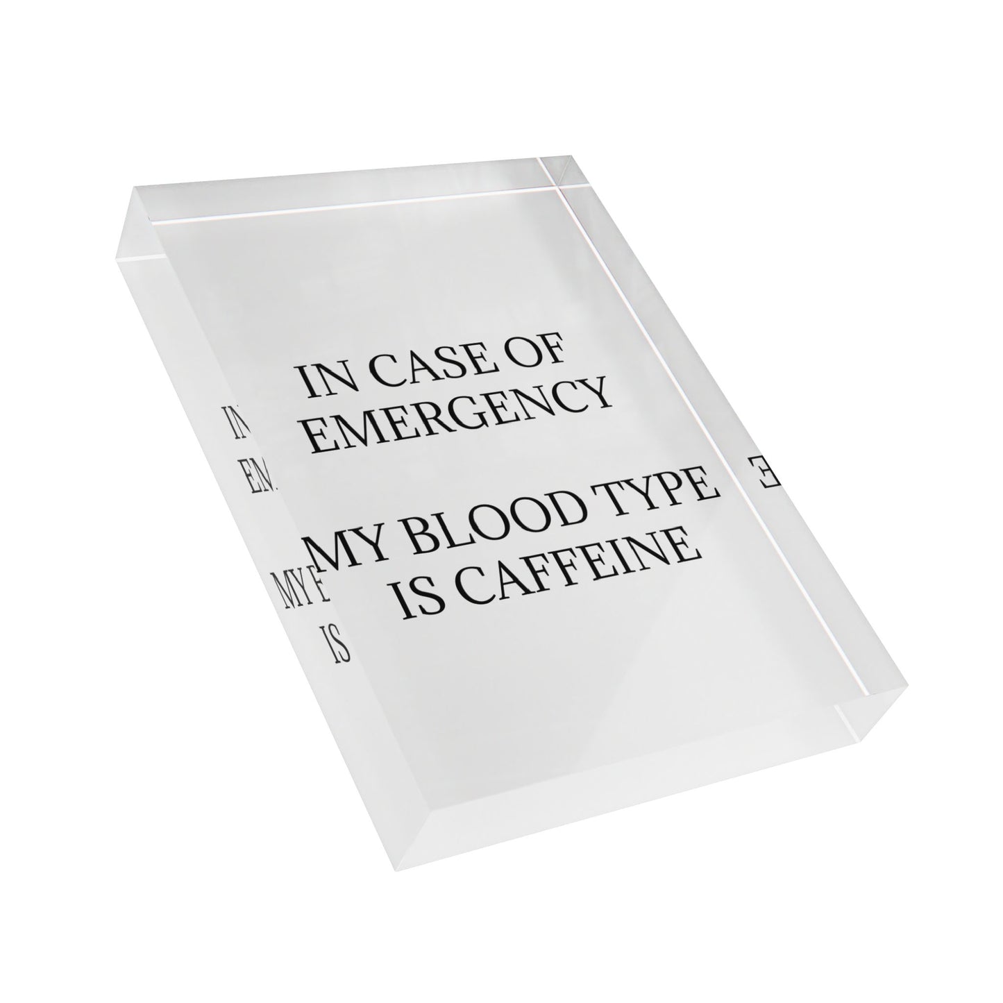 Blood Type Acrylic Photo Block