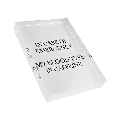 Blood Type Acrylic Photo Block