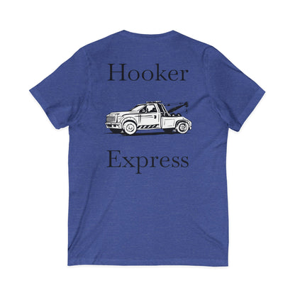 H**ker Express Wheel Lift Tow Truck Unisex Short Sleeve V-Neck Tee