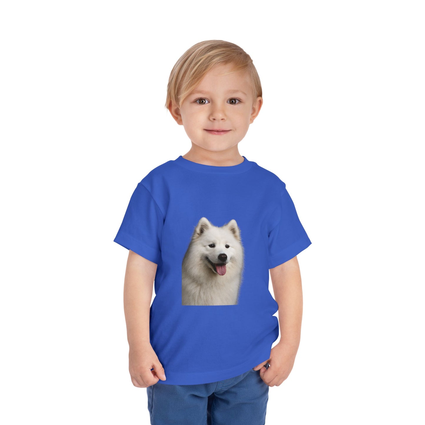Samoyed Head Toddler Unisex Short Sleeve Crewneck Tee
