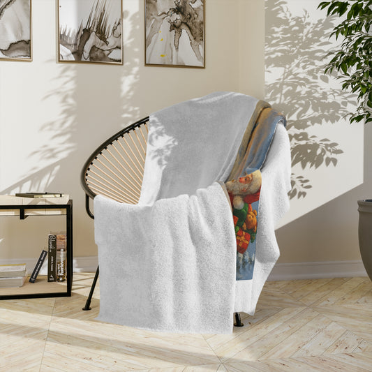 Dashing Through The Snow Velveteen Microfiber Blanket