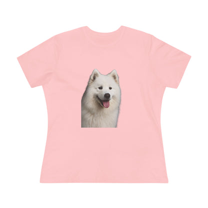 Samoyed Head Women's Short Sleeve Crewneck Tee