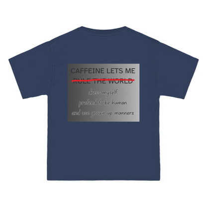 Caffeine Lets Me Men's Short-Sleeve Crewneck Tee