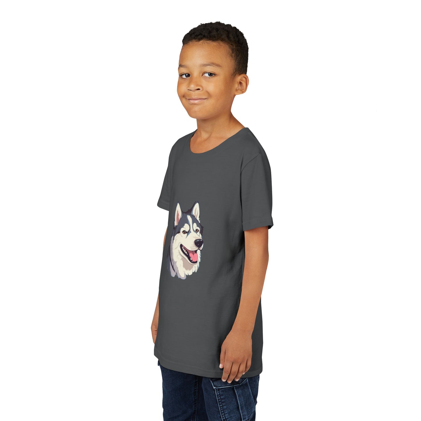 Malamute Head Youth Unisex Short Sleeve Crewneck Tee