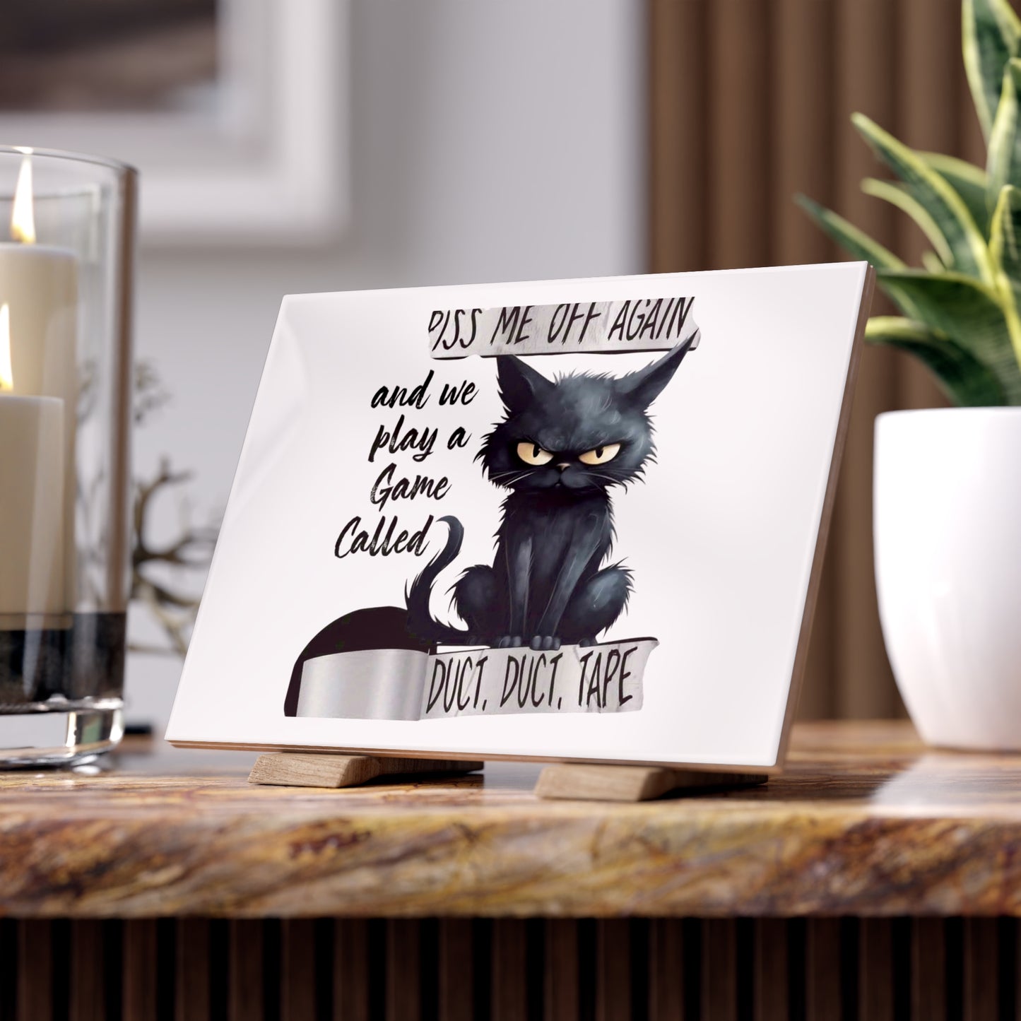 Duct, Duct, Tape Ceramic Photo Tile