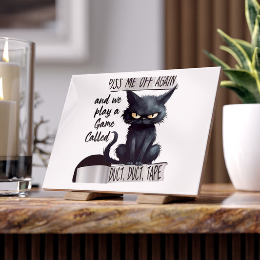 Duct, Duct, Tape Ceramic Photo Tile