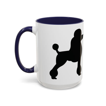 Poodle Silhouette 2-Tone Coffee Mug