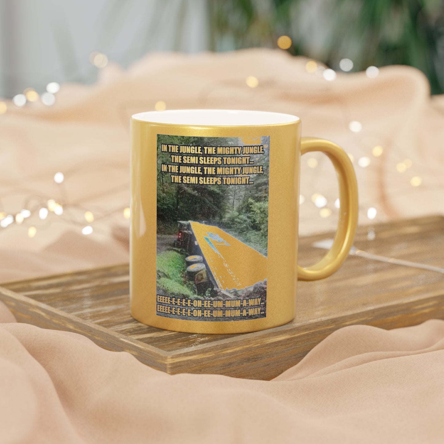 Semi Sleeps Metallic Coffee Mug
