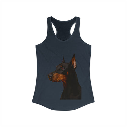 Doberman Head Women's Racerback Tank