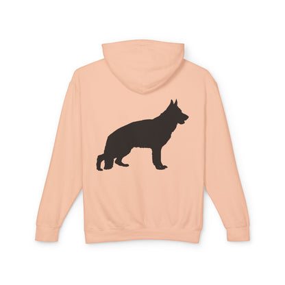 German Shepherd Silhouette Unisex Lightweight Hoodie
