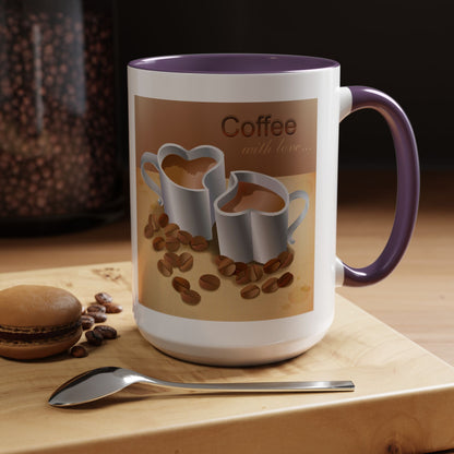 Coffee With Love 2-Tone Coffee Mug