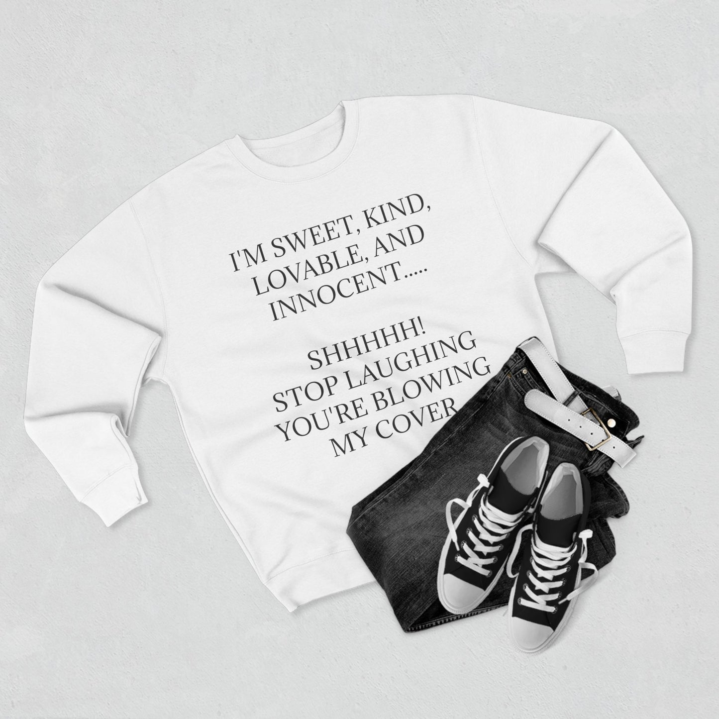 Blowing My Cover Unisex Crewneck Sweatshirt