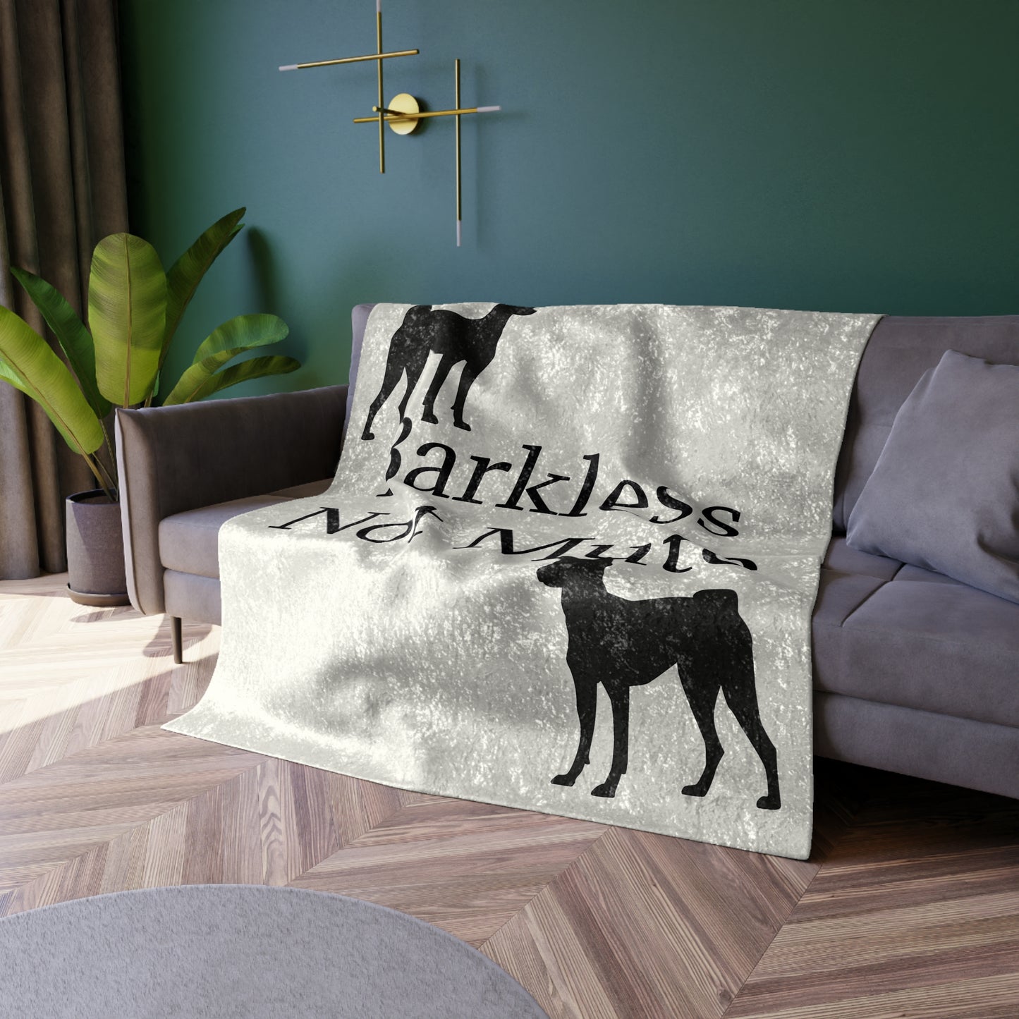 Barkless Not Mute Crushed Velvet Blanket