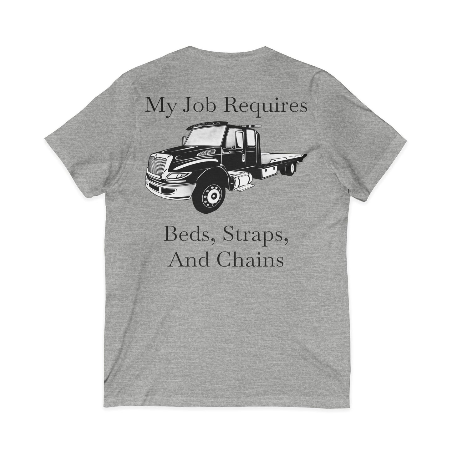Beds, Straps, And Chains Unisex Short Sleeve V-Neck Tee