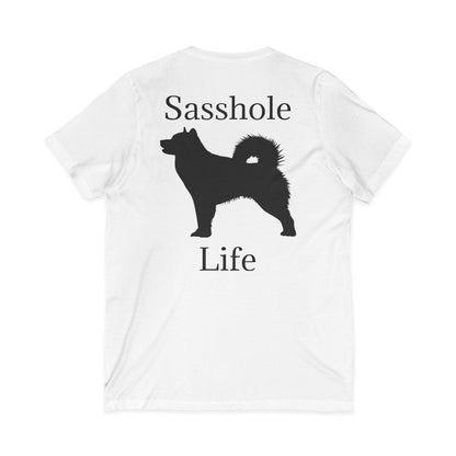 Sasshole Life Unisex Short Sleeve V-Neck Tee