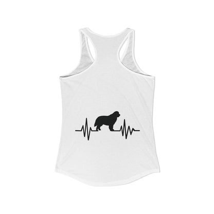 My Heart Beats For Newfies Women's Racerback Tank