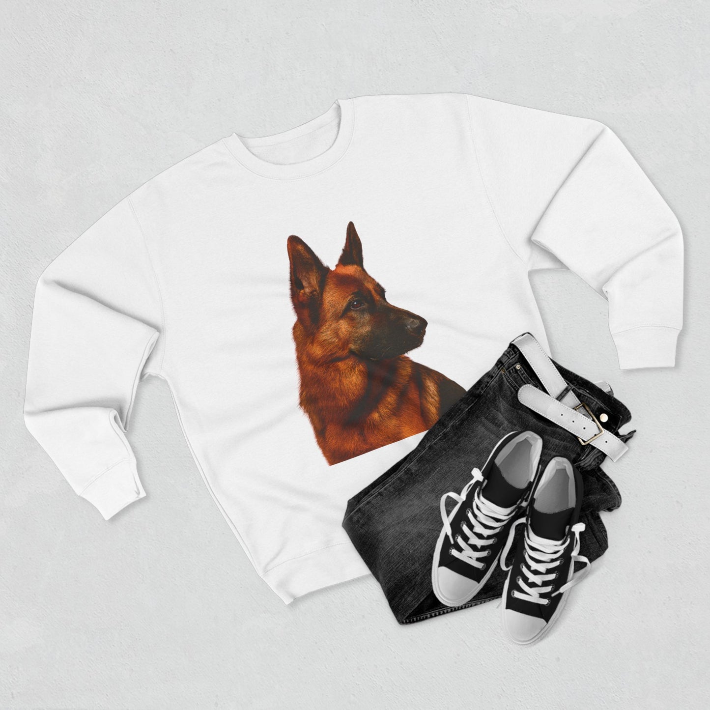 German Shepherd Head Unisex Crewneck Sweatshirt