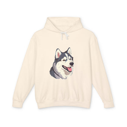 Malamute Head Unisex Lightweight Hoodie