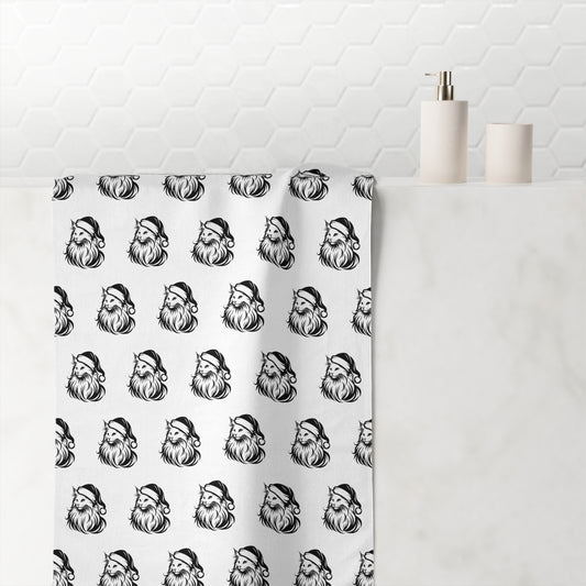 Santa Paws Cat Mink-Cotton  Beach Towel