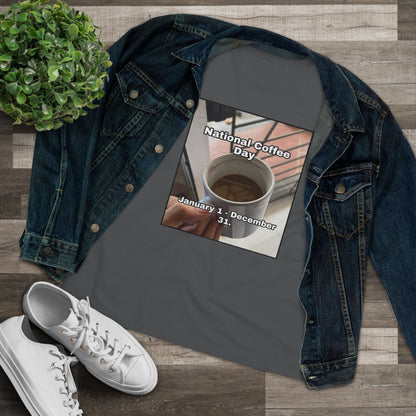 National Coffee Day Women's Short Sleeve Crewneck Tee