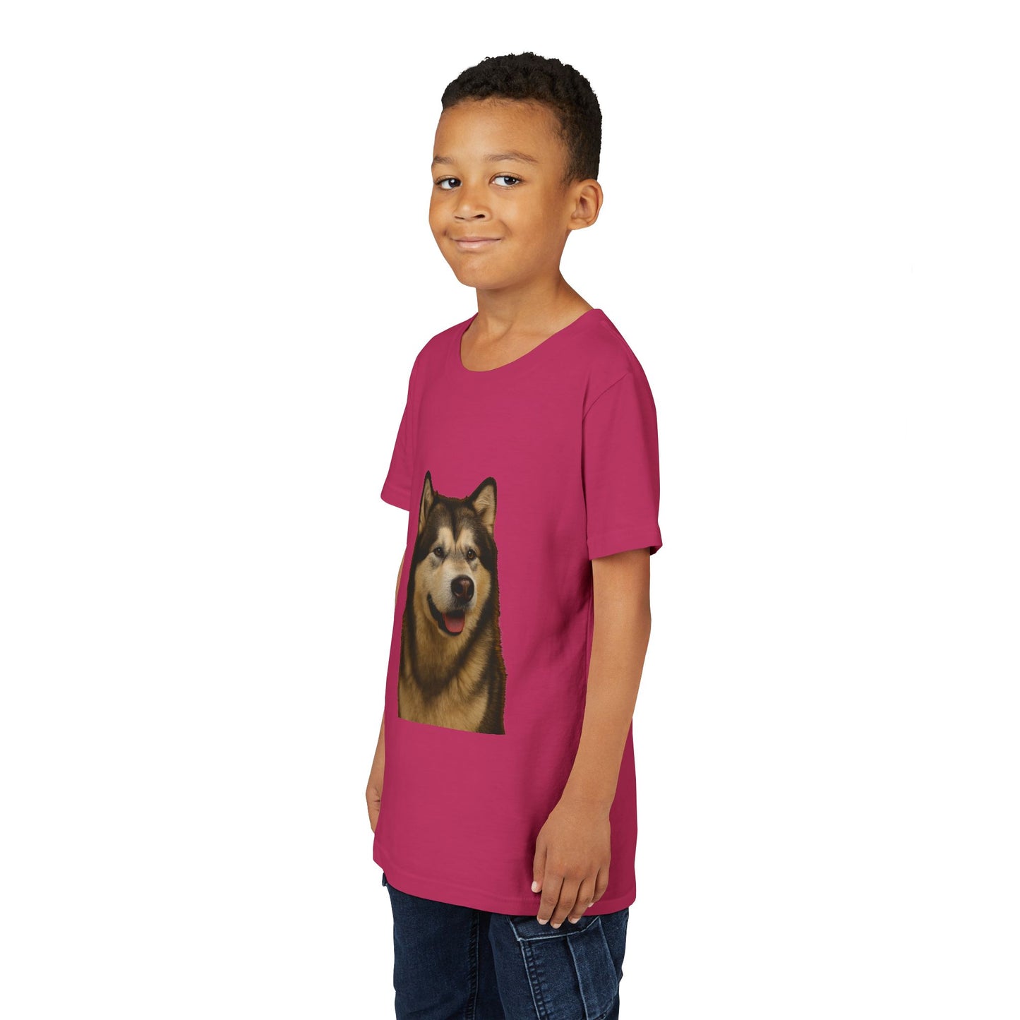 Malamute Head Youth Unisex Short Sleeve Crewneck Tee