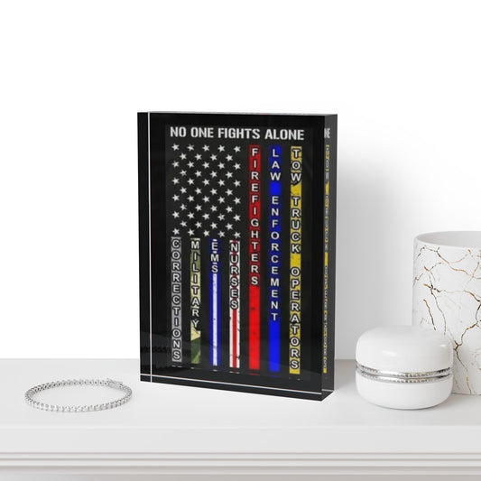 No One Fights Alone Acrylic Photo Block