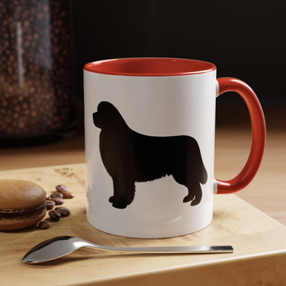 Newfie Silhouette 2-Tone Coffee Mug