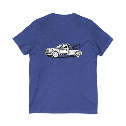 Wheel Lift Tow Truck Unisex Short Sleeve V-Neck Tee