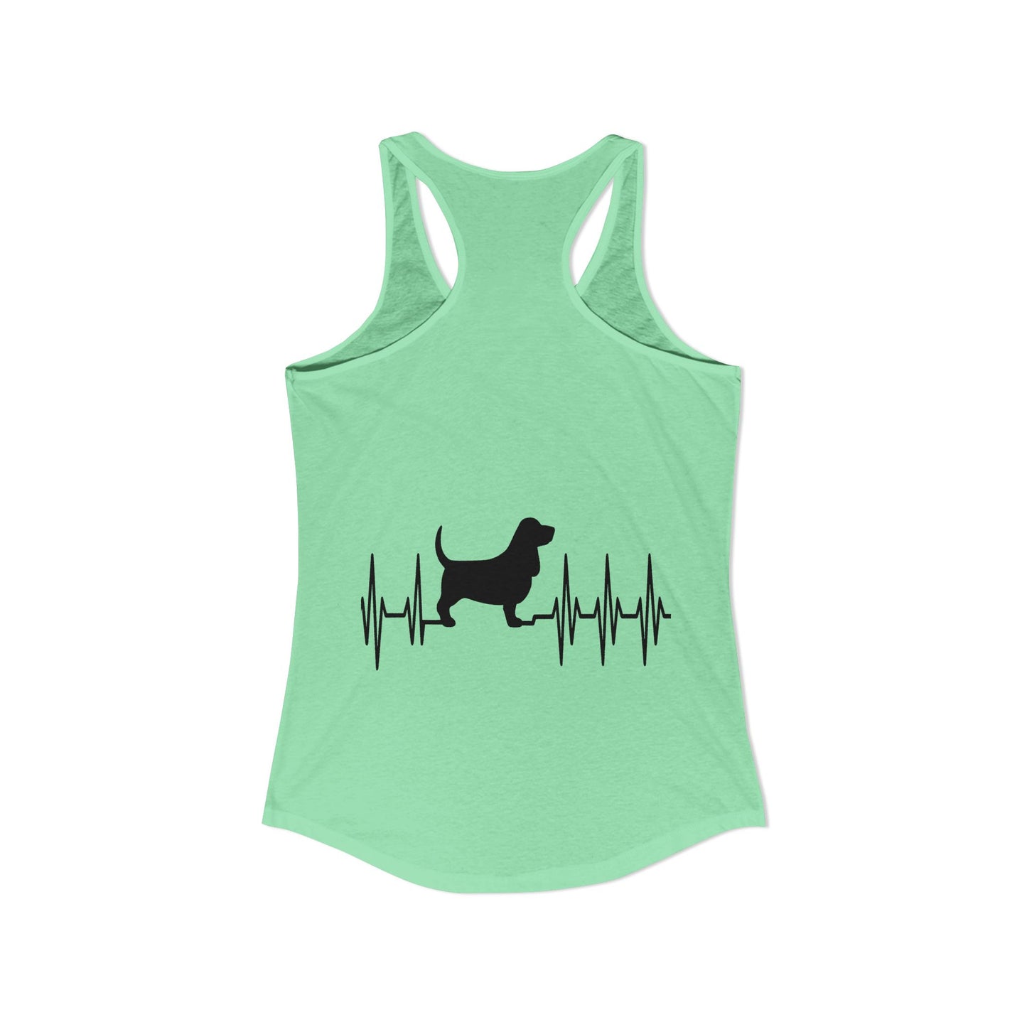 My Heart Beats For Bassets Women's Racerback Tank