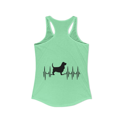 My Heart Beats For Bassets Women's Racerback Tank