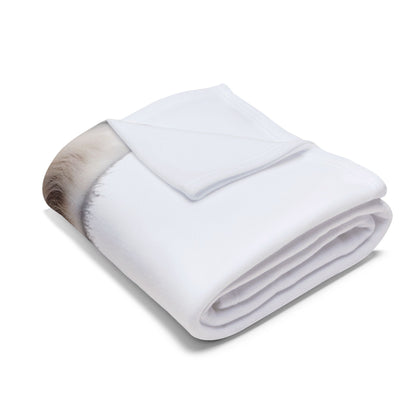 Samoyed Head Arctic Fleece Blanket