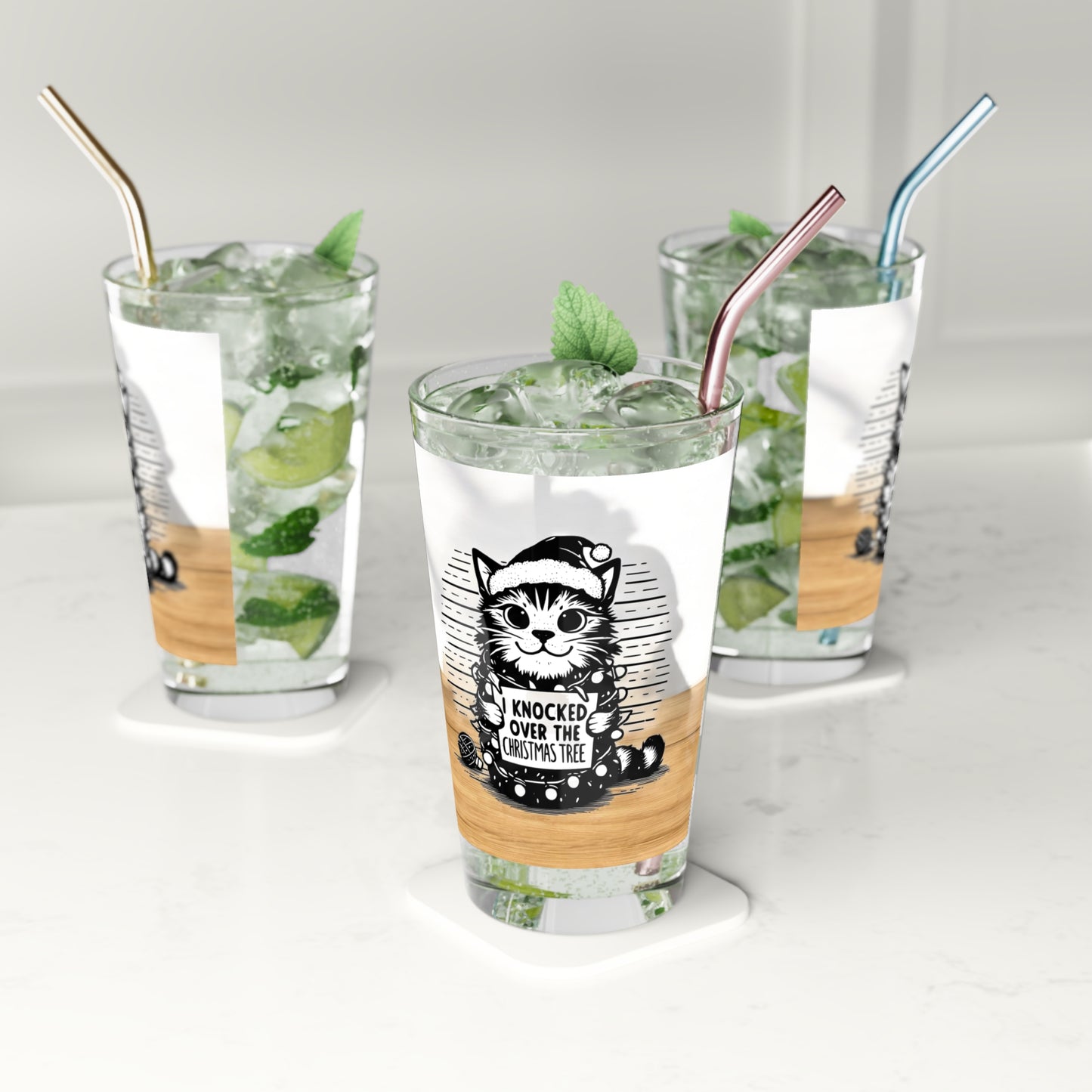 Naughty Cat Drinking Glass