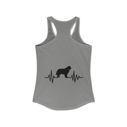 My Heart Beats For Newfies Women's Racerback Tank