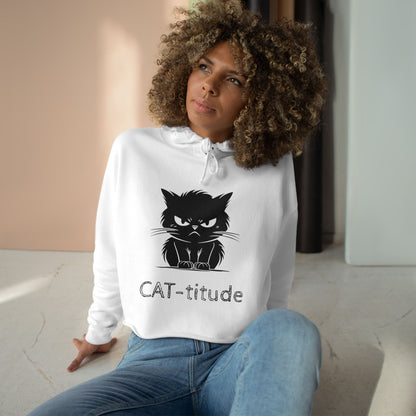 CAT-titude Women's Crop Hoodie