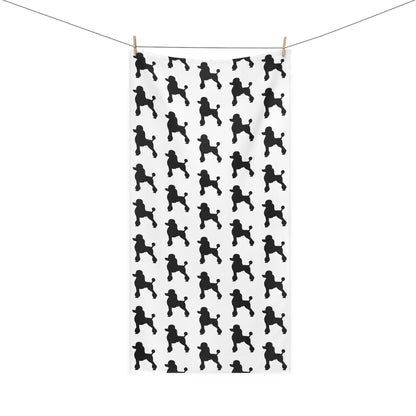 Poodle Silhouette Mink-Cotton  Beach Towel