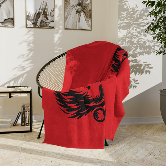 Santa Paws Malamute Velveteen Microfiber Blanket