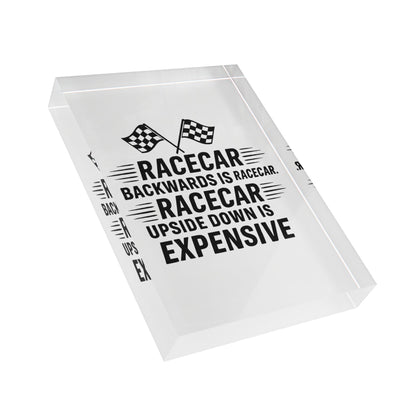 Racecar Backwards Acrylic Photo Block