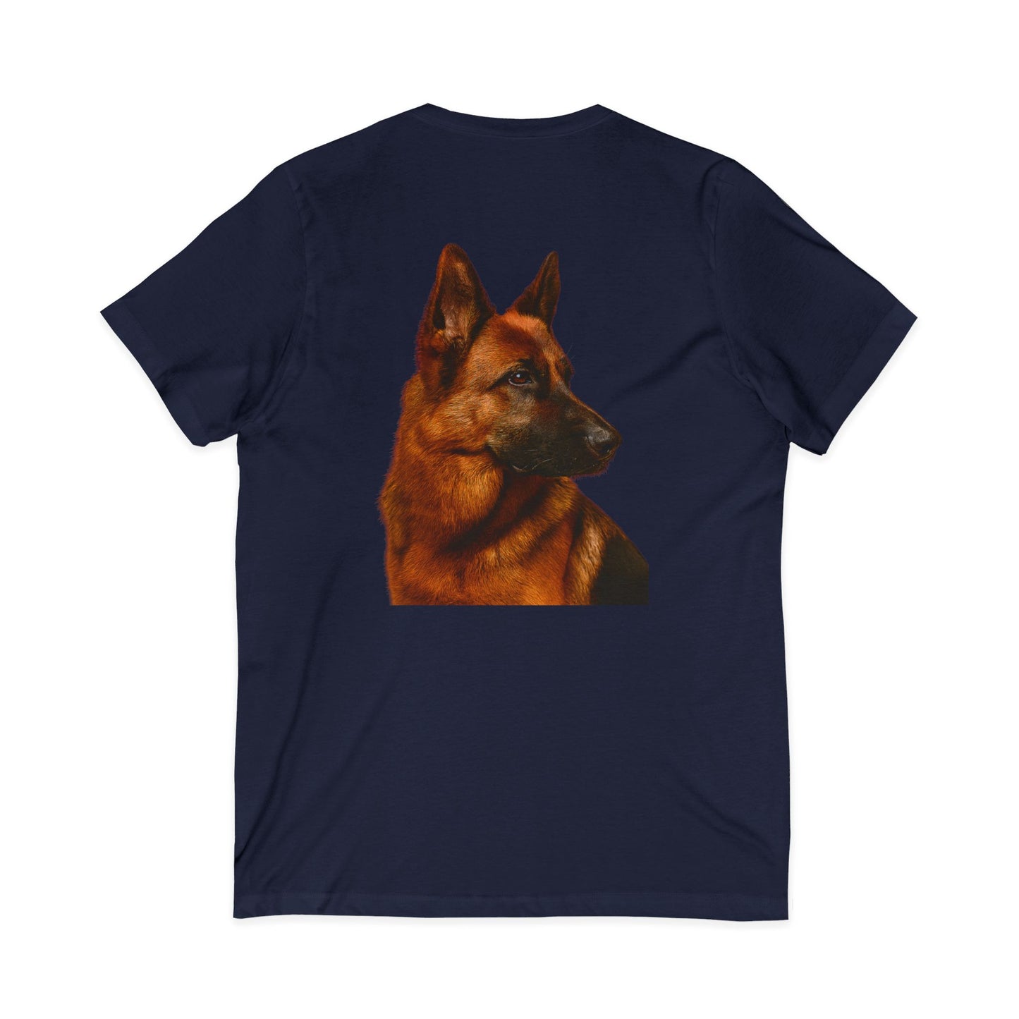 German Shepherd Head Unisex Short Sleeve V-Neck Tee