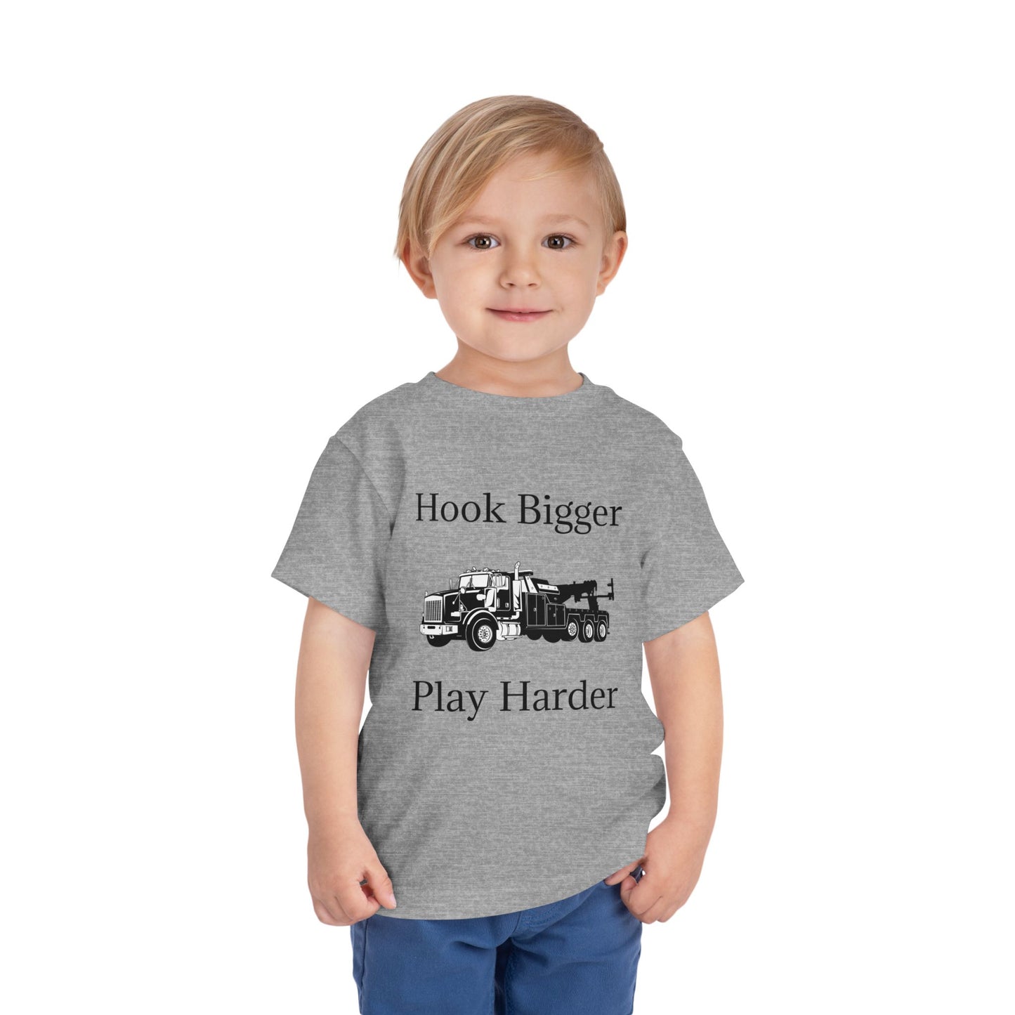 Hook Bigger Toddler Unisex Short Sleeve Crewneck Tee