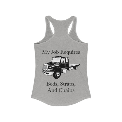 Beds, Straps, And Chains Women's Racerback Tank