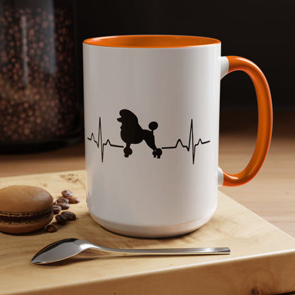 My Heart Beats For Poodles 2-Tone Coffee Mug