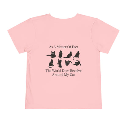Matter Of Fact Cat Toddler Unisex Short Sleeve Crewneck Tee