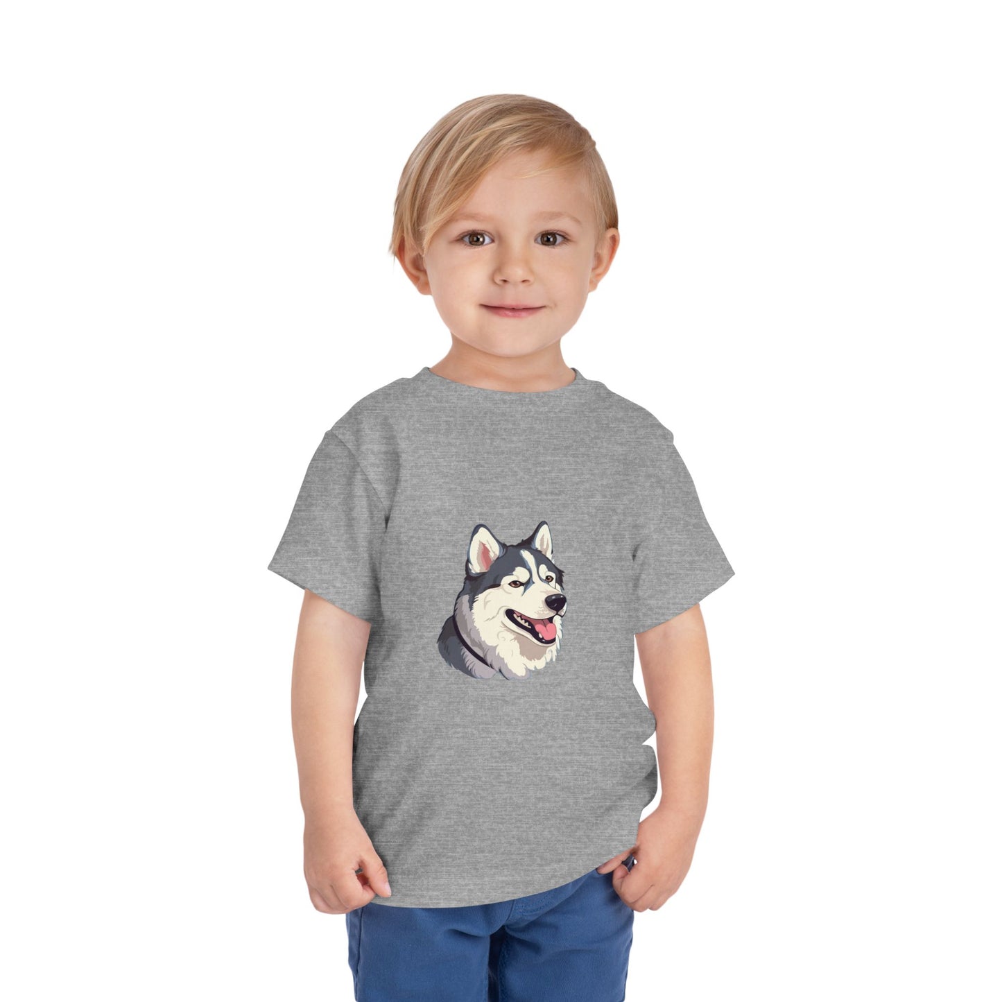 Malamute Head Toddler Unisex Short Sleeve Crewneck Tee