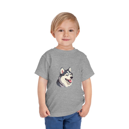 Malamute Head Toddler Unisex Short Sleeve Crewneck Tee