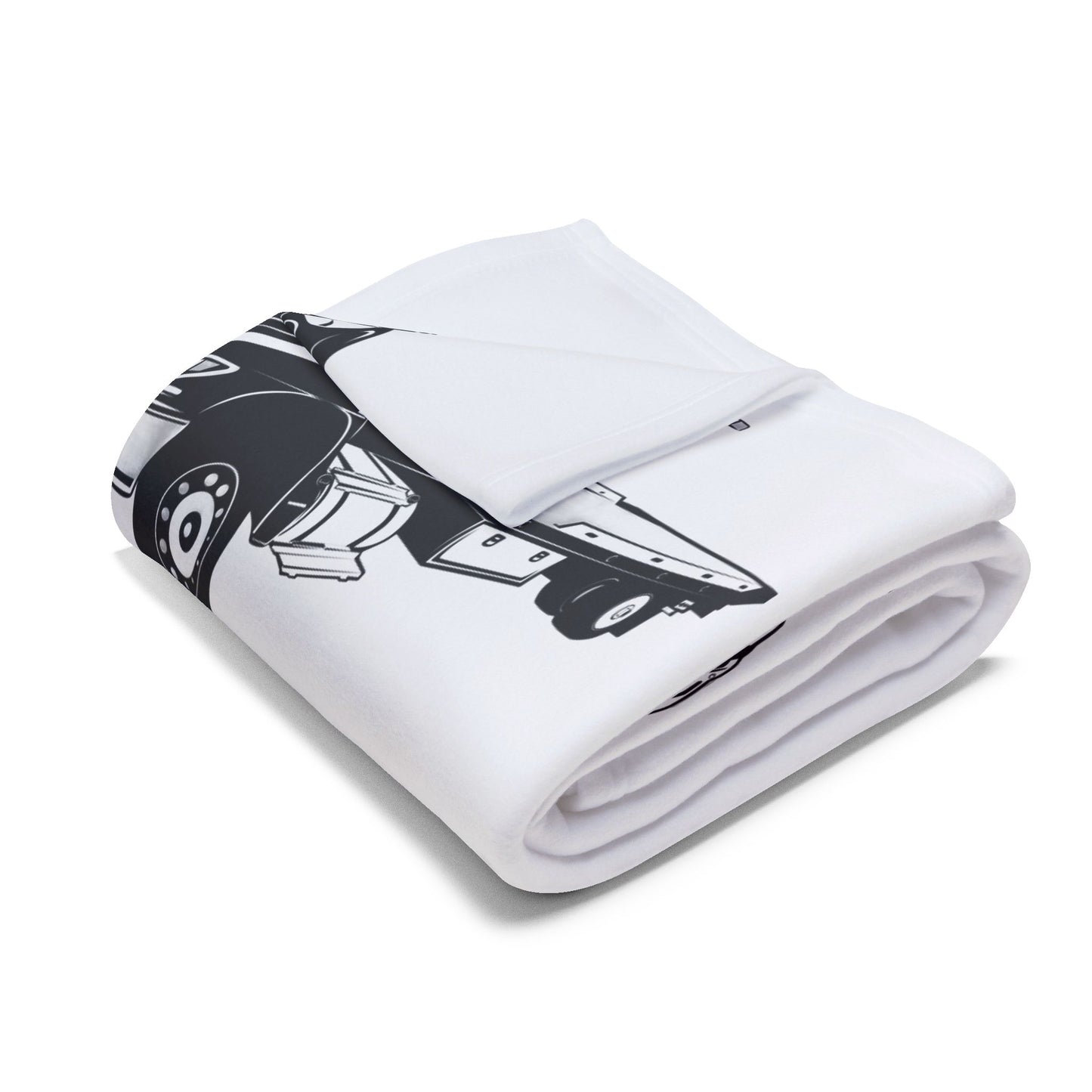 Flatbed Tow Truck Arctic Fleece Blanket