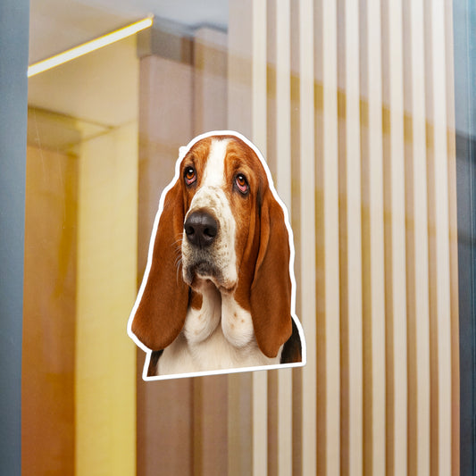 Basset Head Vinyl Decal