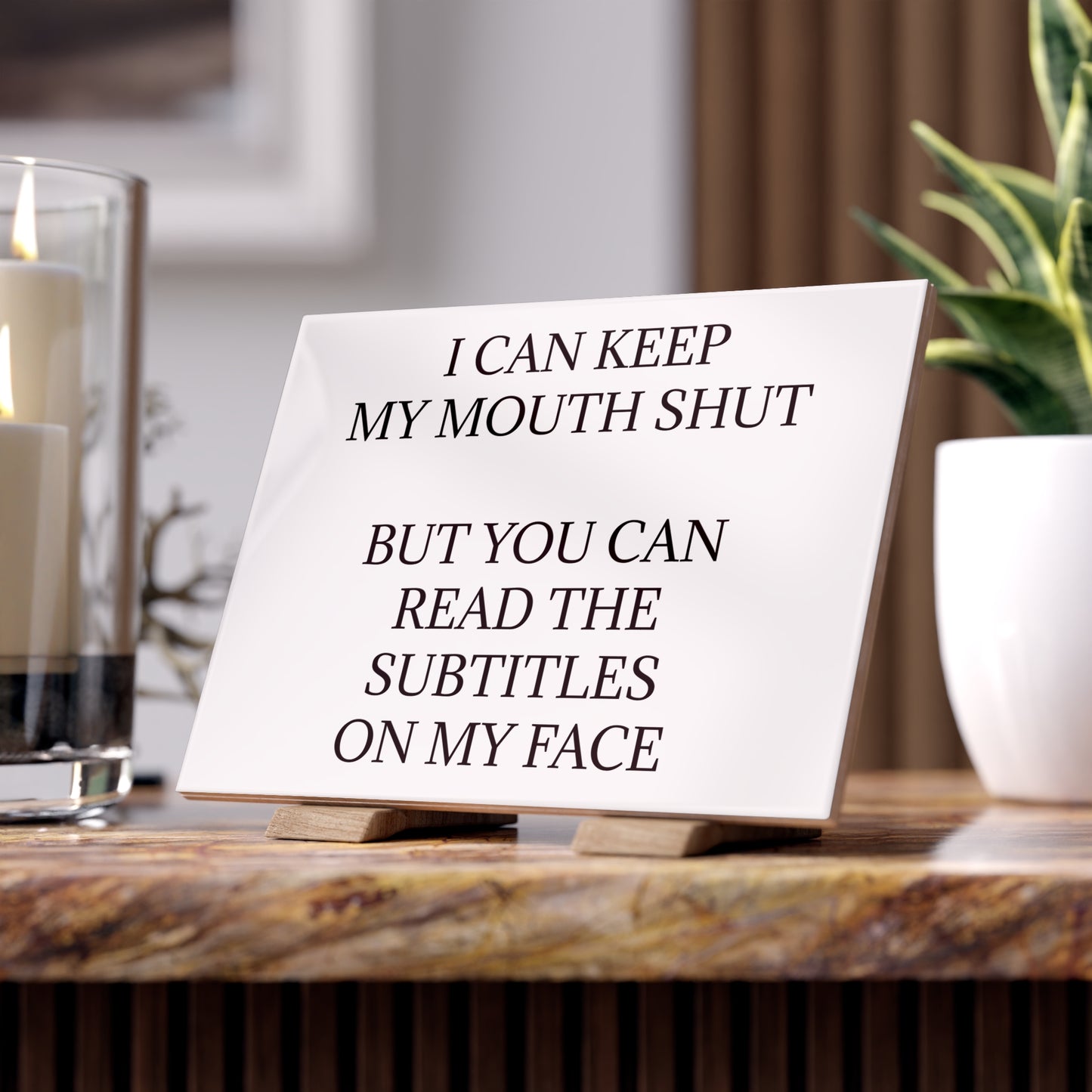Subtitles Ceramic Photo Tile