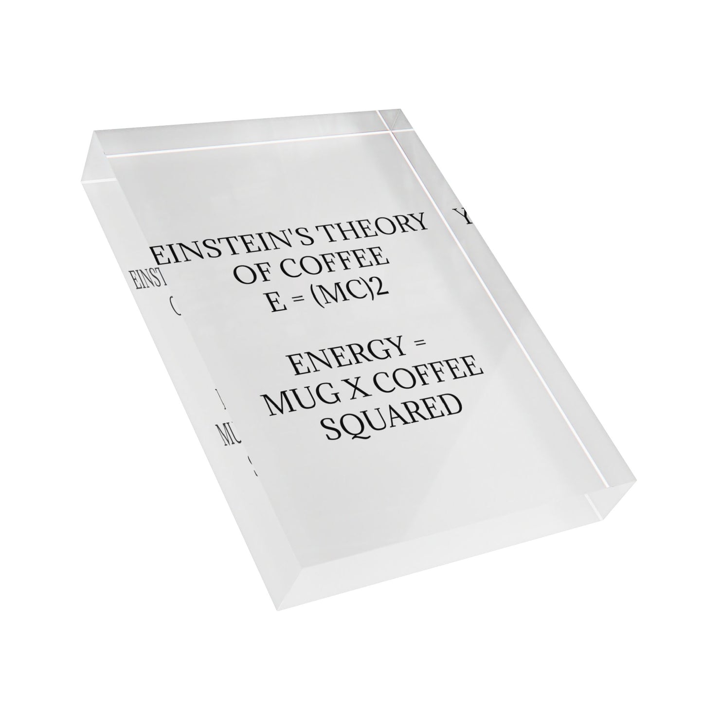 Einstein's Theory Of Coffee Acrylic Photo Block