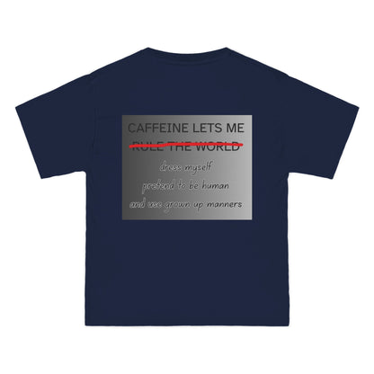 Caffeine Lets Me Men's Short-Sleeve Crewneck Tee