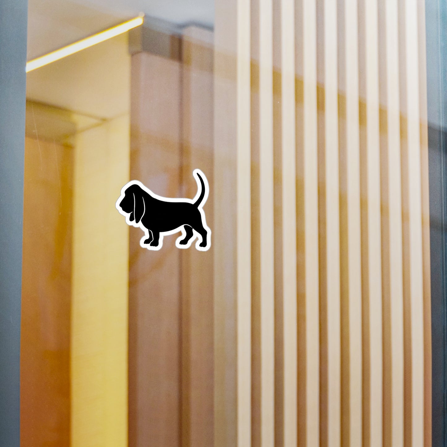 Basset Hound Silhouette Vinyl Decal